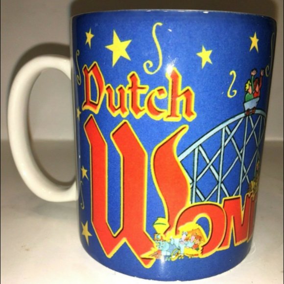 Dutch Wonderland Mug Cup Coffee Lancaster PA Duke the Dragon & Rollercoaster VG - Picture 2 of 12